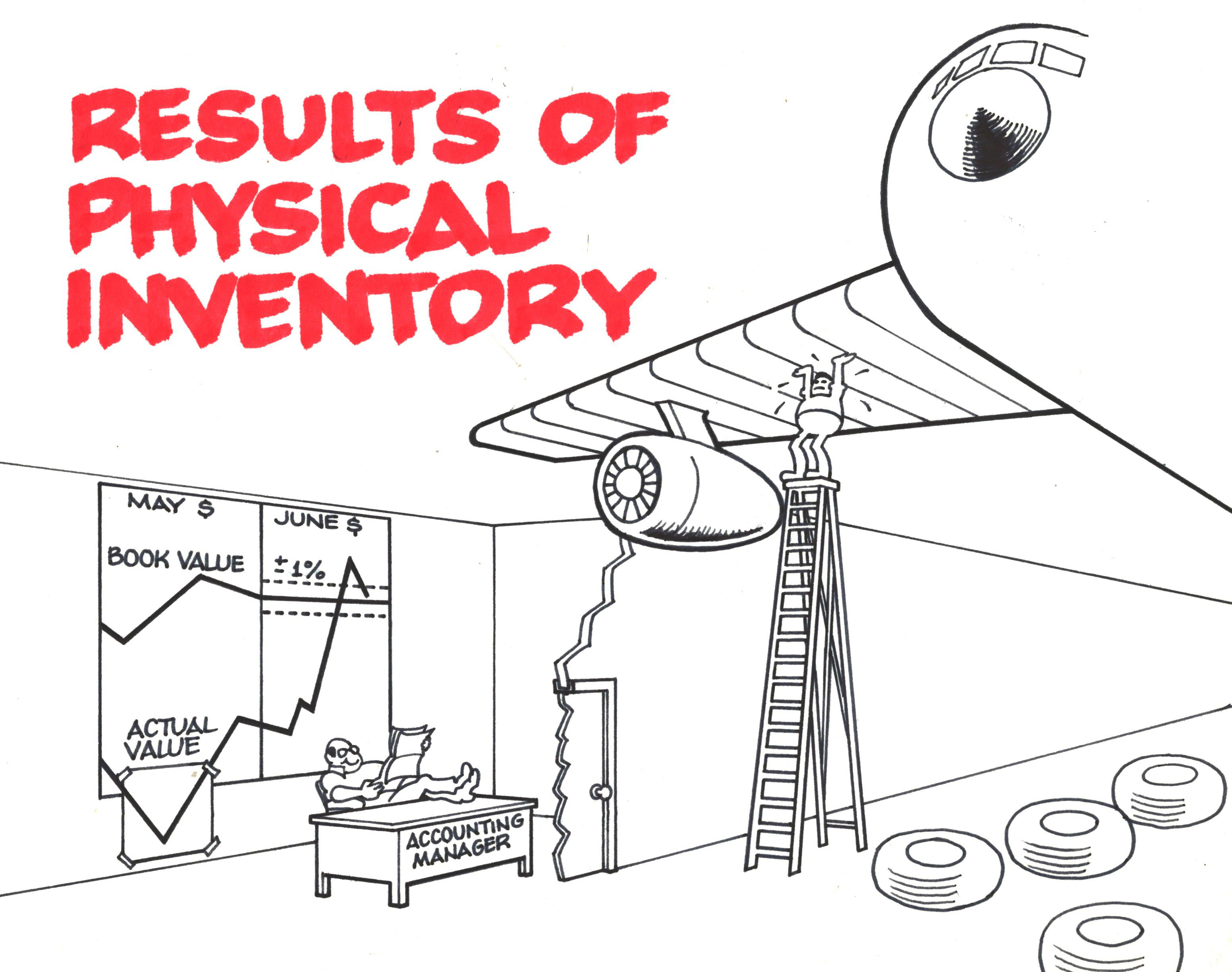 Cartoon of assembler struggling due to lack of physical parts.